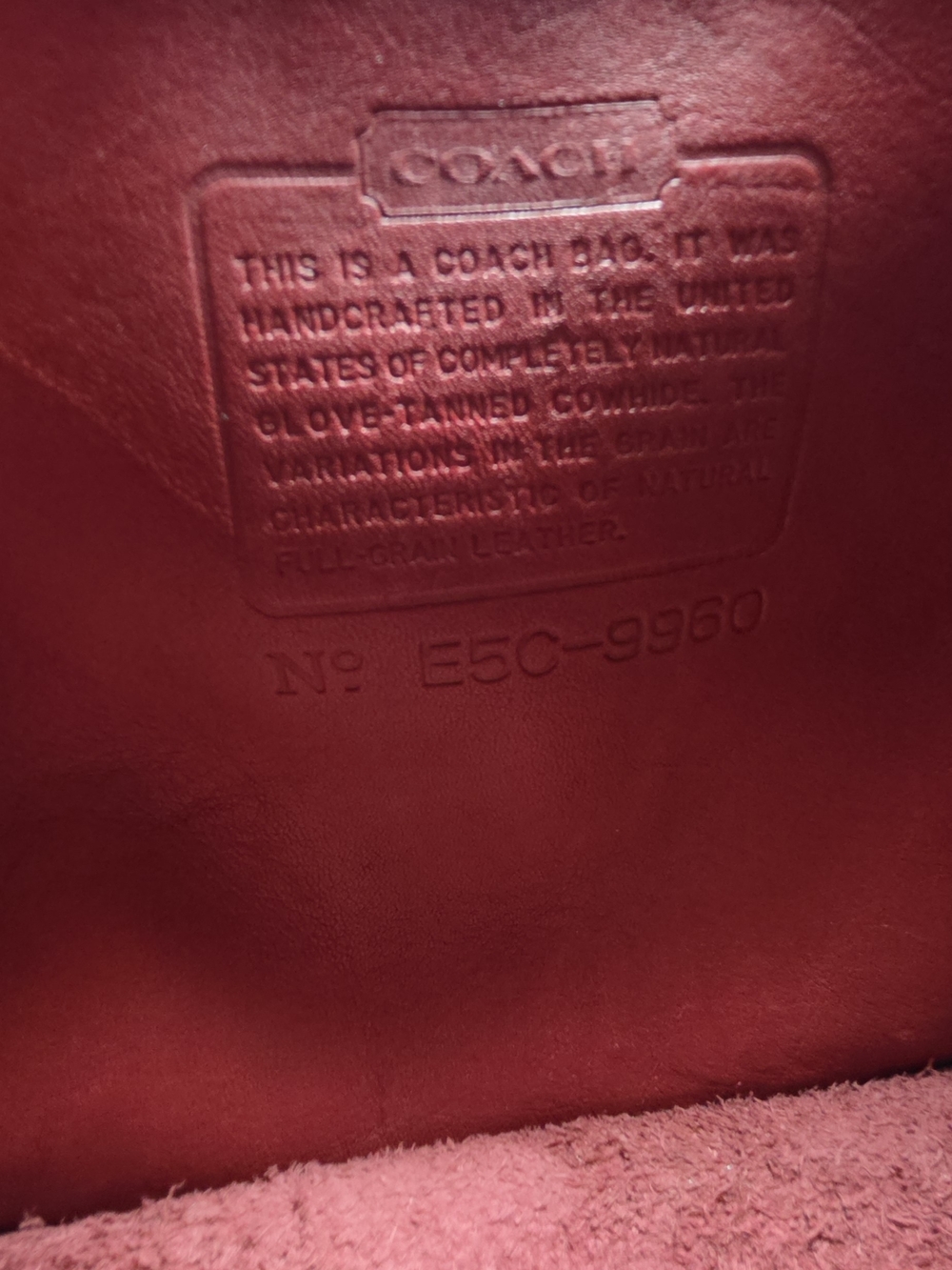 Coach 9960 Red Leather Daypack Backpack Exceptional Vintage Condition Hang Tag - Picture 2 of 12
